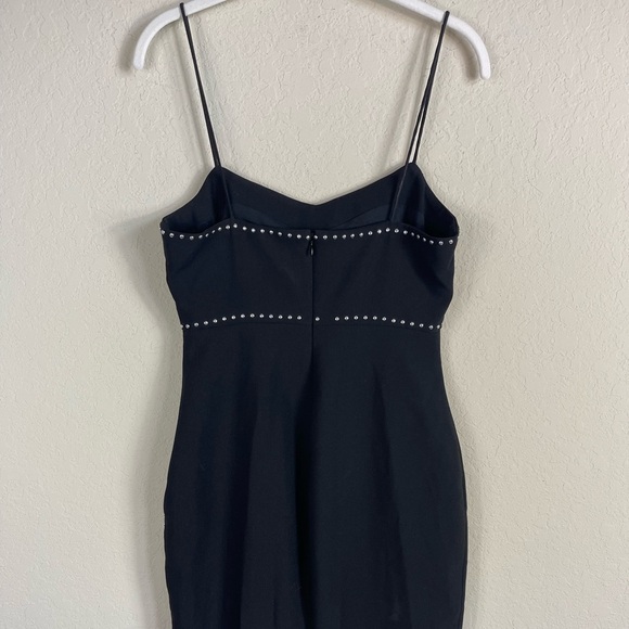 Likely Charlene Silver Studded Black Gown with Side Slit Size 4 - Picture 10 of 11